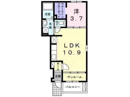 アンジュ(1LDK/1階)の間取り写真