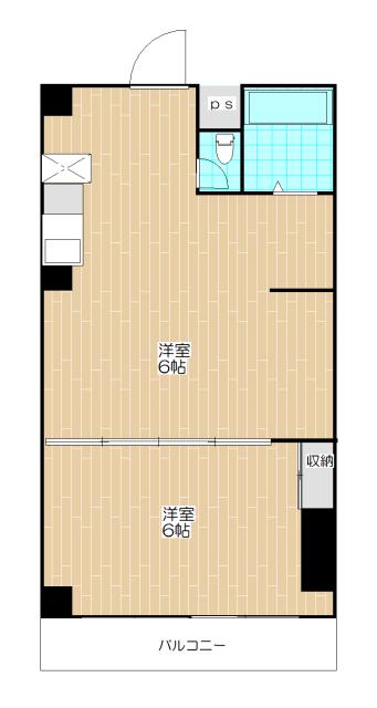 竹内マンション(2DK/5階)の間取り写真