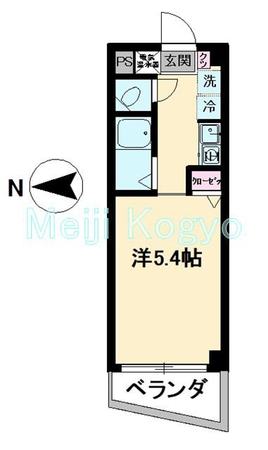 S・FLAT(ワンルーム/1階)の間取り写真