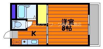 プリード遠藤A(1K/1階)の間取り写真