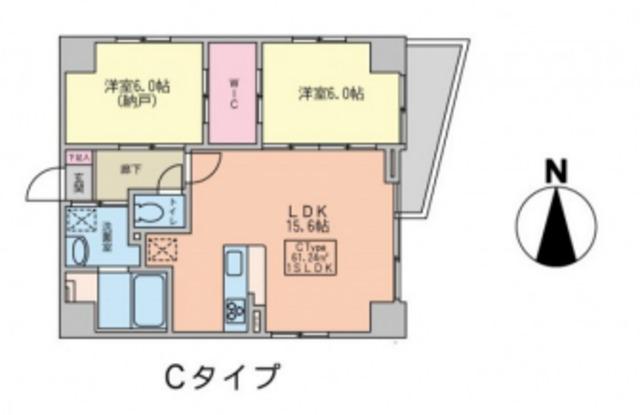 LA PRIMA GRANDE(1SLDK/6階)の間取り写真