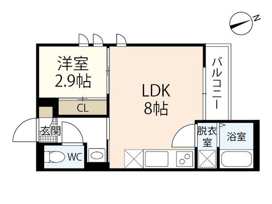 GRANDTIC SMART REGINA(1LDK/1階)の間取り写真