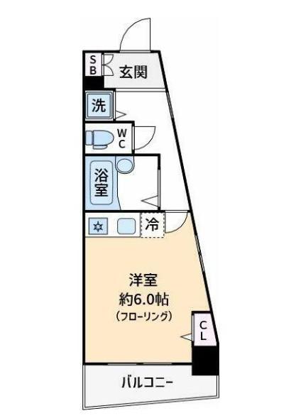 フェニックス練馬(ワンルーム/6階)の間取り写真