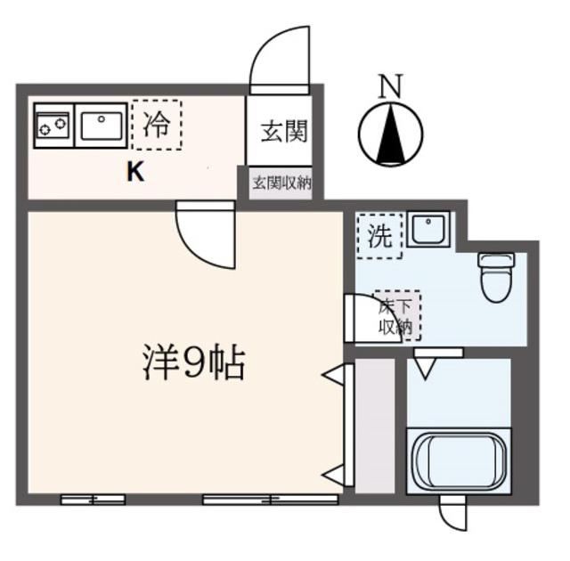 メゾンクレールII(1K/1階)の間取り写真