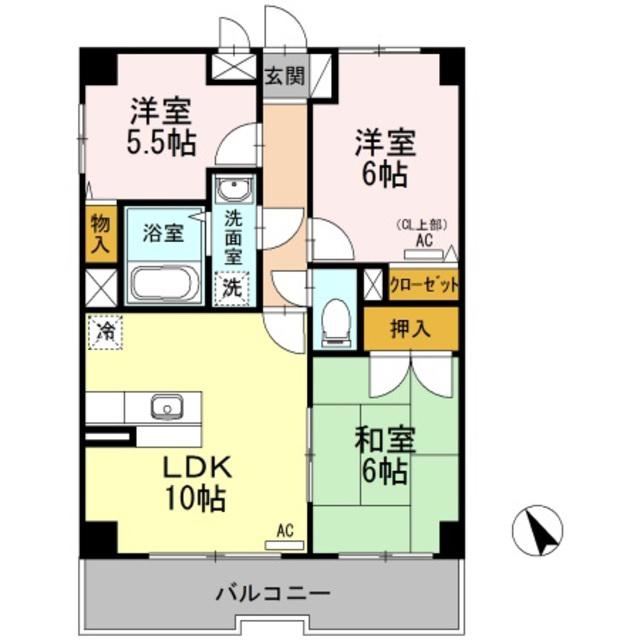 ロイヤルプレイス010(3LDK/4階)の間取り写真