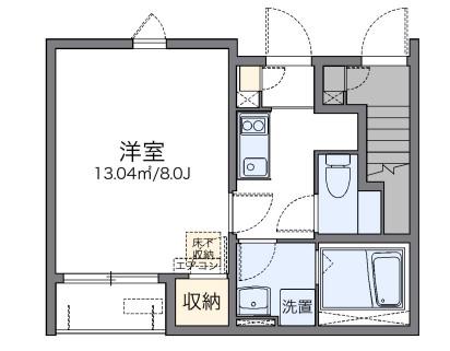レオネクストプランドール(1K/1階)の間取り写真