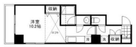 プロヴァンス宝町(ワンルーム/3階)の間取り写真