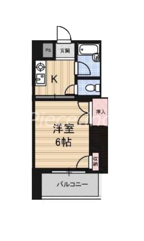 FM NAKAZAKI 1(1K/10階)の間取り写真