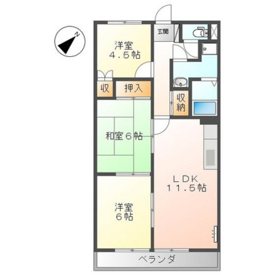 メゾン・ド・Kセセラギ(3LDK/3階)の間取り写真