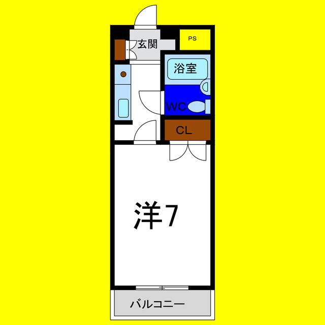 カサ コモダ6(1K/3階)の間取り写真