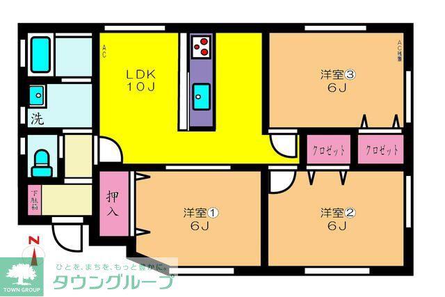 コート松見(3LDK/2階)の間取り写真