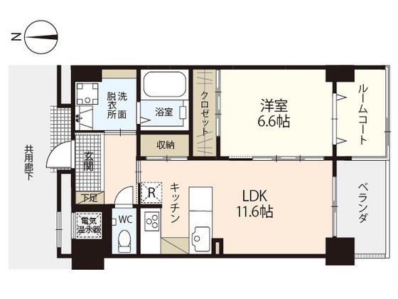 SIDE-I(1LDK/2階)の間取り写真