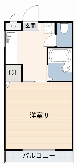 ベルウッドハイムII(1DK/2階)の間取り写真
