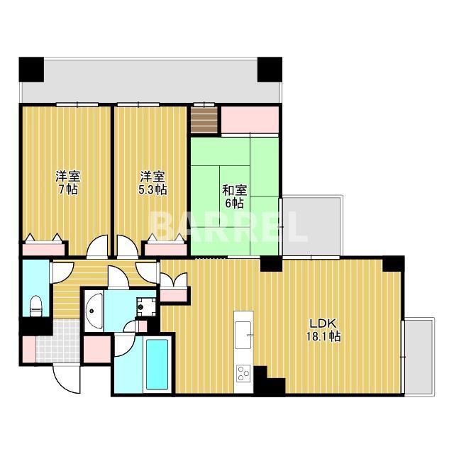 ステイツ豊中新千里南町(3LDK/2階)の間取り写真
