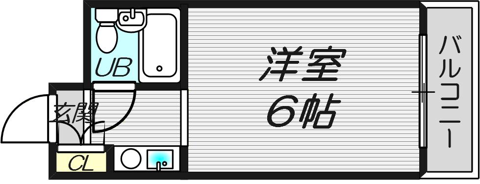 ビバリーヒルズ泉尾(1K/8階)の間取り写真