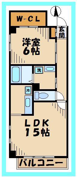 ラ・ピュール(1LDK/3階)の間取り写真