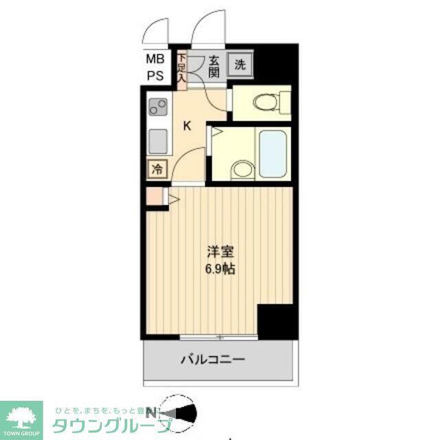 HF亀戸レジデンス(1K/10階)の間取り写真