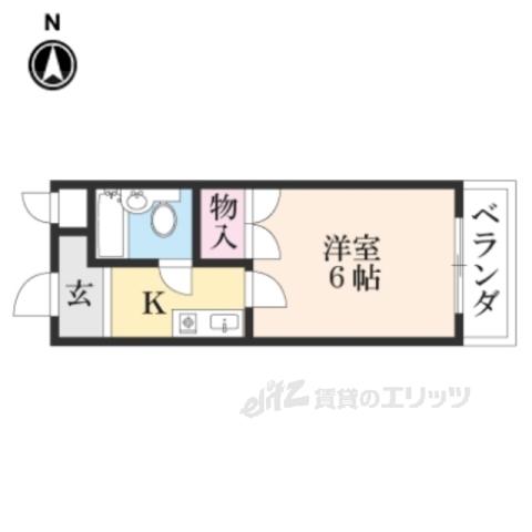 グリーンハイツ東山(1K/1階)の間取り写真