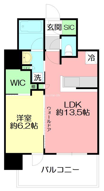 THE TOWER 湘南辻堂(1LDK/12階)の間取り写真