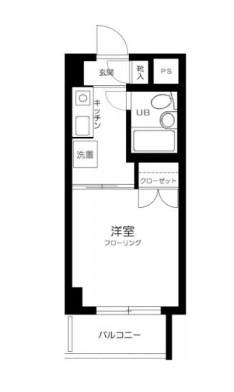 ハイタウン大森NO5(1K/5階)の間取り写真