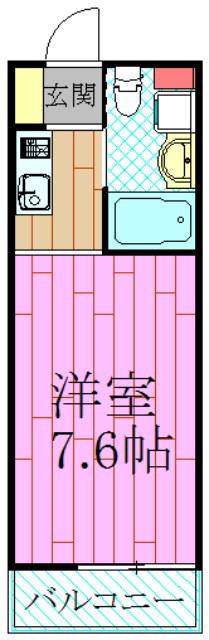 LIGERE南行徳イースト(1K/2階)の間取り写真
