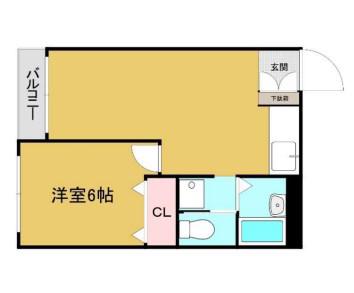 リファレンス元住吉(1LDK/4階)の間取り写真