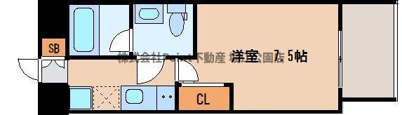 N°77NANBA(1K/10階)の間取り写真