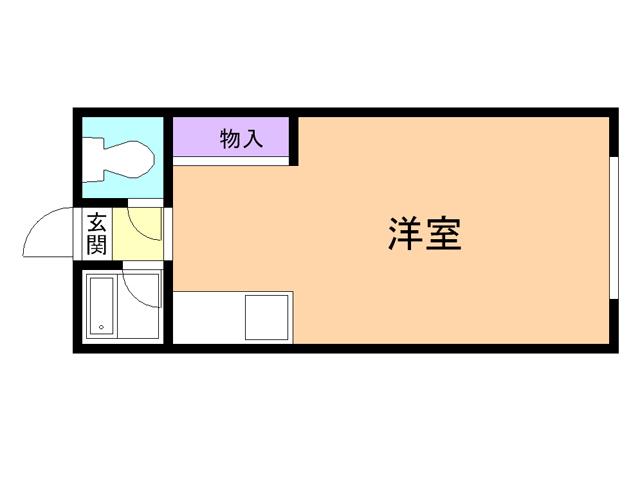COSMOII(ワンルーム/1階)の間取り写真