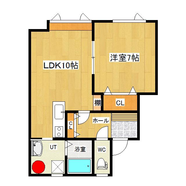 メイユール21(1LDK/1階)の間取り写真