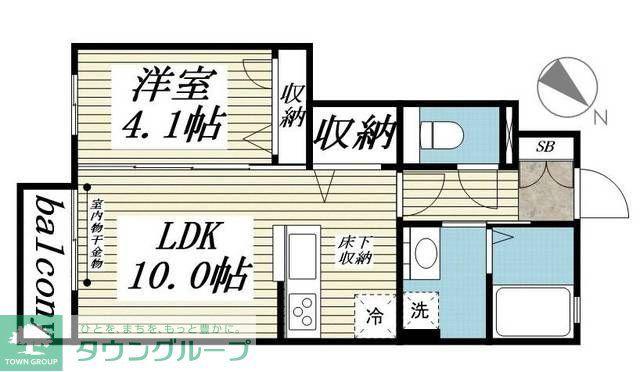 カーサクレールIII(1LDK/1階)の間取り写真