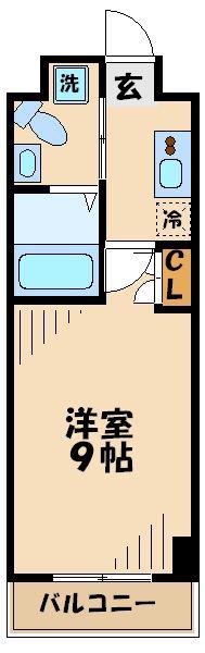 リリエンベルグはるひ野(1K/5階)の間取り写真