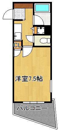 GRAND-RESIDE MALLIA(1K/2階)の間取り写真