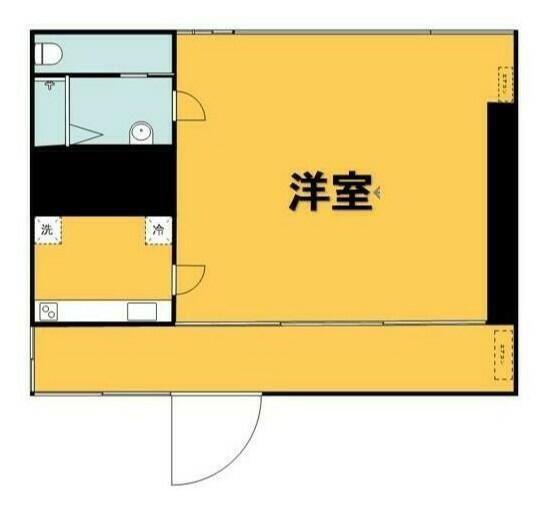 PORTO白金長者丸(1K/1階)の間取り写真