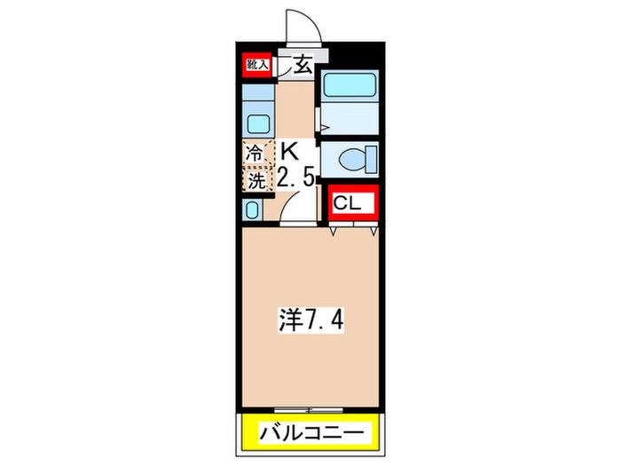 APPLAUD日吉(1K/1階)の間取り写真