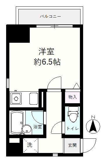 アバンス薬院(ワンルーム/6階)の間取り写真