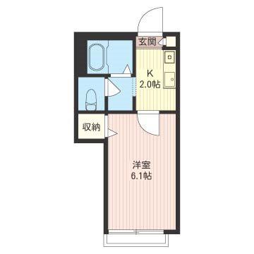 カトル学芸大学(1K/1階)の間取り写真