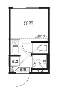 ONE CUBE 夏目坂(ワンルーム/2階)の間取り写真