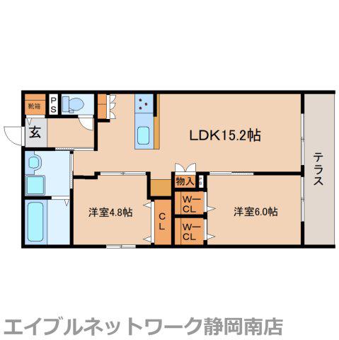 EMINENCEEEST(2LDK/1階)の間取り写真