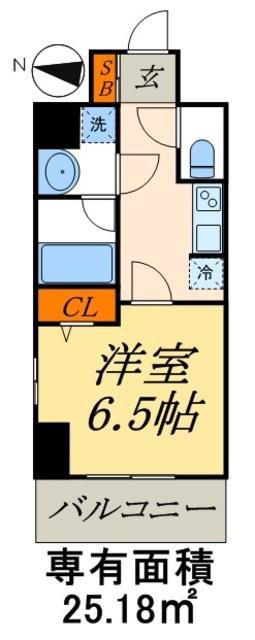 N-STAGE両国(1K/5階)の間取り写真