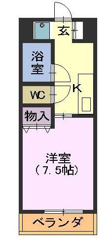 ロイヤル植田(1K/2階)の間取り写真