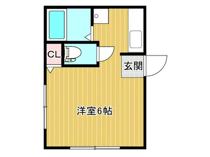 ぷちはいむめもるIII(ワンルーム/2階)の間取り写真