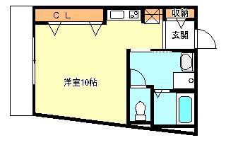 行司ビル(1K/1階)の間取り写真