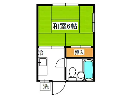 コーポ森(1K/1階)の間取り写真