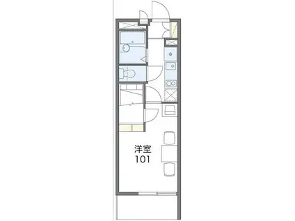 レオパレスラウンドTN(1K/1階)の間取り写真