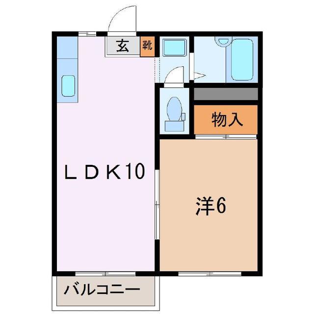 ファインアベニュー富士松岡(1LDK/1階)の間取り写真
