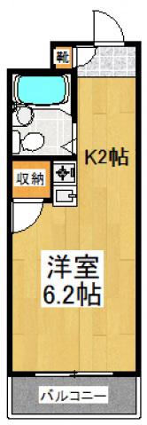 ISプラステリア(ワンルーム/2階)の間取り写真