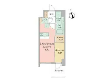 セレニテ日本橋エクラ(1LDK/6階)の間取り写真