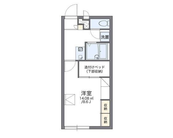 レオパレスひかり(1K/2階)の間取り写真