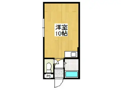 グランドール水元II(ワンルーム/2階)の間取り写真