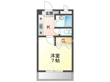 アーバンライフ豊橋(1K/2階)の間取り写真